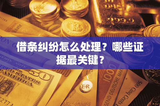 武汉借条纠纷怎么处理？哪些证据最关键？