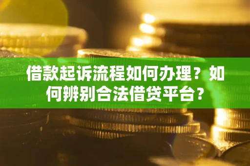 武汉借款起诉流程如何办理？如何辨别合法借贷平台？