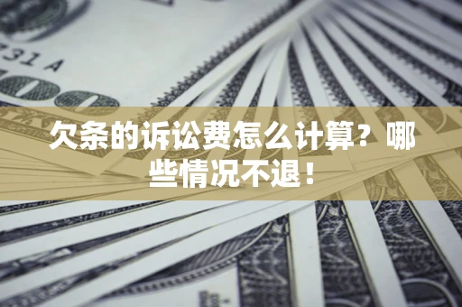 武汉欠条的诉讼费怎么计算?哪些情况不退! 武汉欠条的诉讼费怎么计算?哪些情况不退!