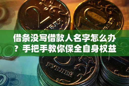武汉借条没写借款人名字怎么办？手把手教你保全自身权益